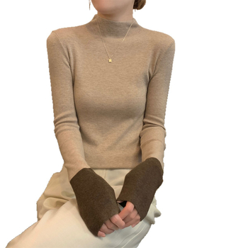 Pulover din viscoză – croială Slim, decolteu în V, mâneci lungi, lungime normală, stil casual japonez-coreean