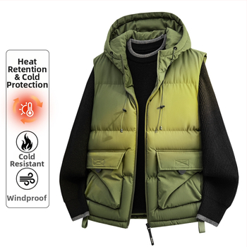 Kapucňová bavlnená bunda v korejskom štýle, priliehavý strih, hrubá bavlnená výplň; vonkajší polyester, podšívka polyester, bočné vrecká