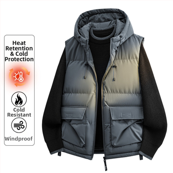 Kapucňová bavlnená bunda v korejskom štýle, priliehavý strih, hrubá bavlnená výplň; vonkajší polyester, podšívka polyester, bočné vrecká