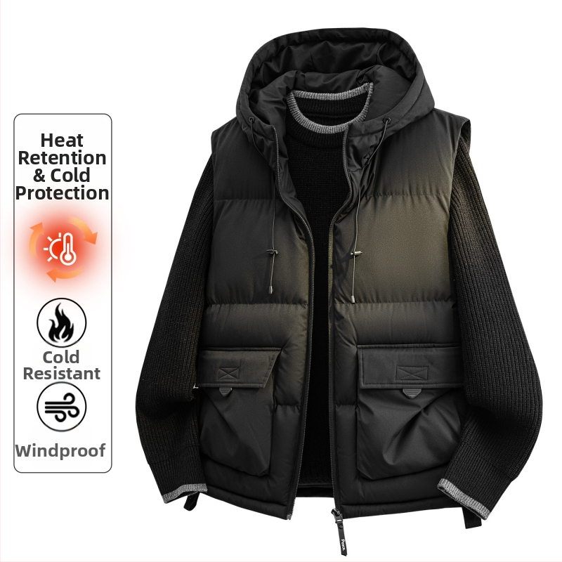 Kapucňová bavlnená bunda v korejskom štýle, priliehavý strih, hrubá bavlnená výplň; vonkajší polyester, podšívka polyester, bočné vrecká