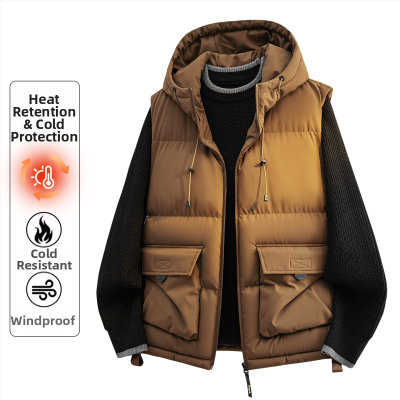 Kapucňová bavlnená bunda v korejskom štýle, priliehavý strih, hrubá bavlnená výplň; vonkajší polyester, podšívka polyester, bočné vrecká