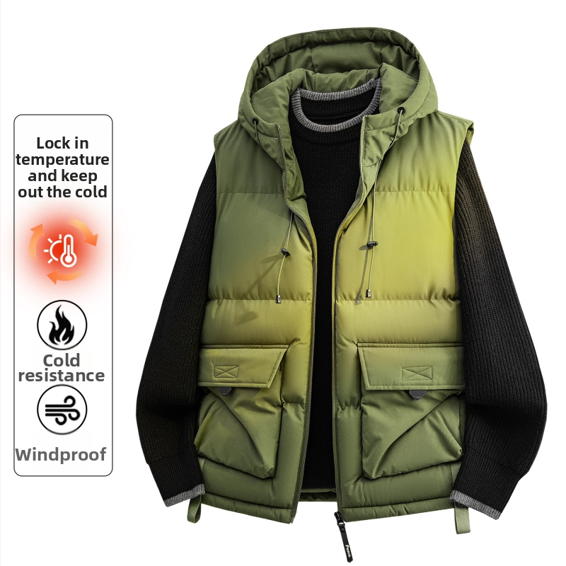 Kapucňová bavlnená bunda v korejskom štýle, priliehavý strih, hrubá bavlnená výplň; vonkajší polyester, podšívka polyester, bočné vrecká