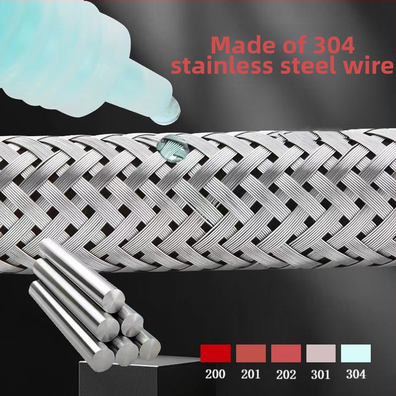 Potrubie vstupu vody pre faucet - 304 nerezová oceľ - závitové spojenie - menovitý tlak 1.6 - Štýl: Moderná jednoduchosť