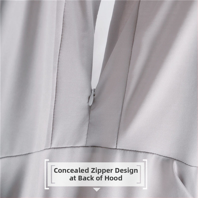 Ilga kapuces jaka ārējai vidē no neilona, UPF50+ UV aizsardzība, ātri žūstoša un elpojoša