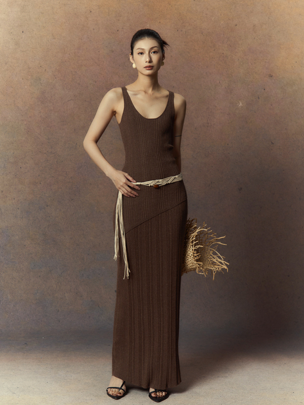 Pulover tricotat pentru femei, cu amestec de Tencel și in, guler în formă de U, mâneci lungi, stil elegant de birou