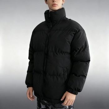 Vyrų žieminė kardiganinė striukė su poliesterio užpildymu, užtrauktukas, stovinti apykaklė, šoninės kišenės