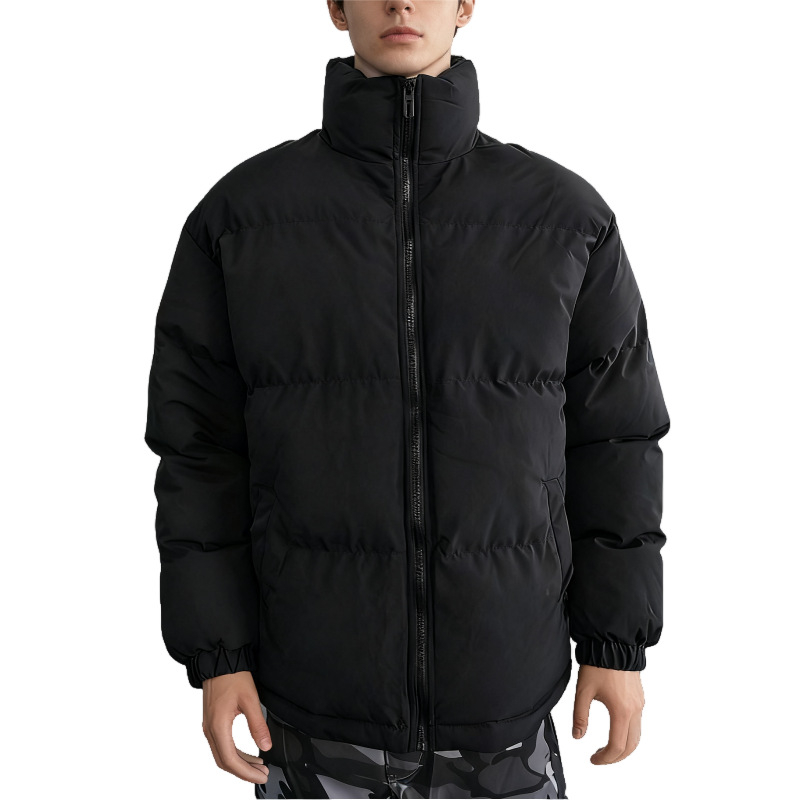 Vyrų žieminė kardiganinė striukė su poliesterio užpildymu, užtrauktukas, stovinti apykaklė, šoninės kišenės