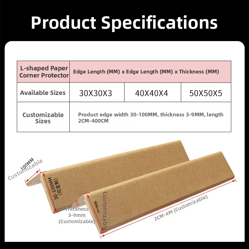 L-veida papīra stūra aizsargs, materiāls: kraft papīrs + marles papīrs, process: papīra stūra aizsardzība, zīmols Brown Shuo, izcelsme: Shandong Zibo
