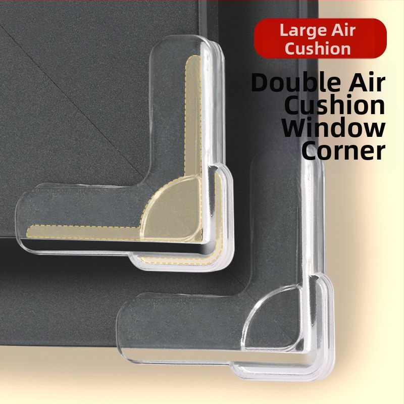 Proti kolízii ochranný roh pre okná s vnútorným otváraním, hliníkový rám typu Broken-Bridge, pravý uhol, mäkký ochranný vankúš, 1 ks