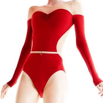 Body de balet pentru dans, mâneci lungi, model contur corp, versiune JAC, model YL2353