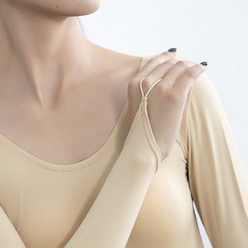 Dlhý rukáv tanečný základný vršok pre dospelé ženy – Milk Silk látka, 80% elastan, vhodné pre balet, gymnastiku a ľudové tance