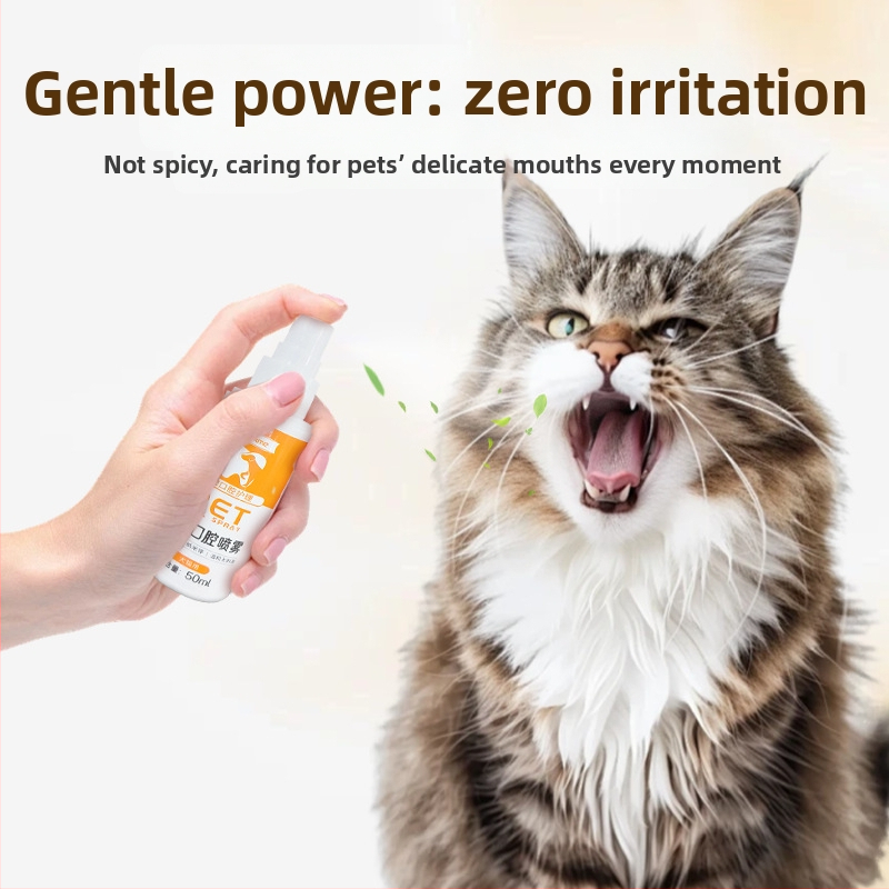 Mutes higiēnas sprejs mājdzīvniekiem – kaķiem un suņiem, antibakteriāls un pretiekaisuma, svaiga elpa, noņem zobu kamenu un traipus, smaganu kopšana