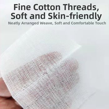 Sterilný lekársky gáza obväz z bavlnenej gázy pre starostlivosť o dieťa: čistenie dutiny ústnej a rán, jednorazové