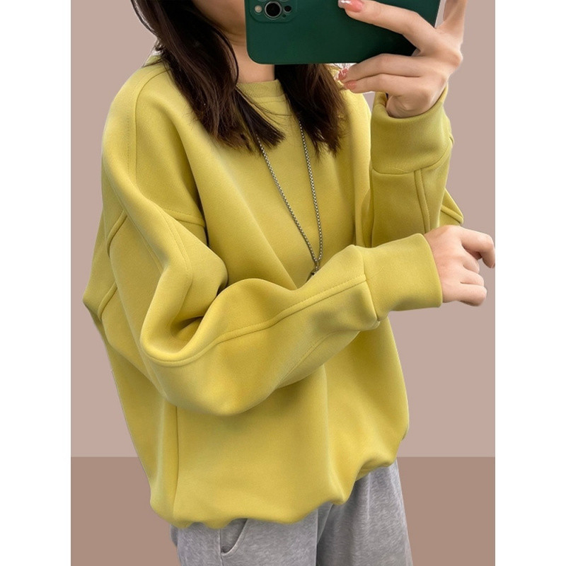 Hanorac femei cu glugă, căptușeală groasă din fleece, 95% bumbac, guler rotund, mâneci lungi