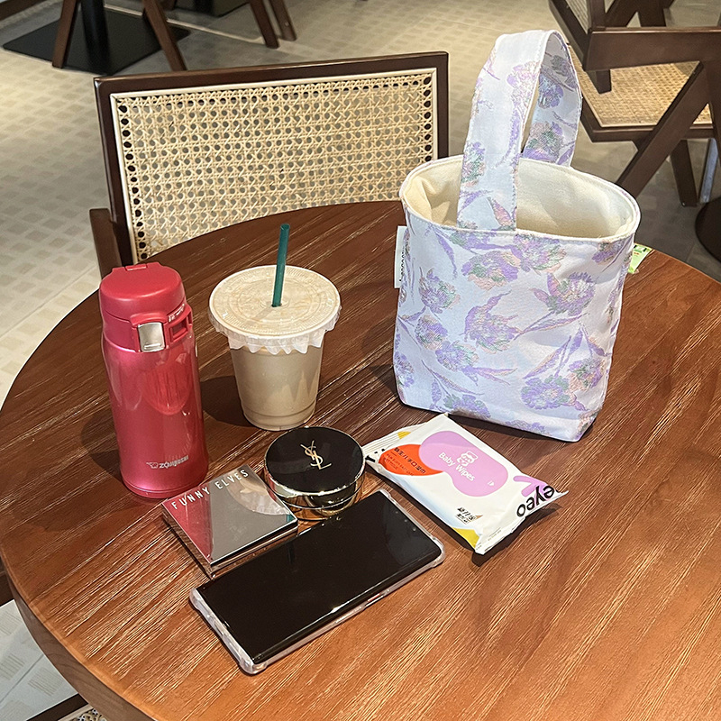 Geantă bucket, material poliester, căptușeală din pânză, buzunar pentru telefon, textură moale