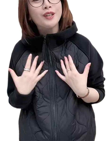 Cardigan tricotat cu glugă pentru femei, gros, anti-vânt, poliester, croială liberă