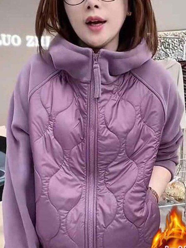 Cardigan tricotat cu glugă pentru femei, gros, anti-vânt, poliester, croială liberă