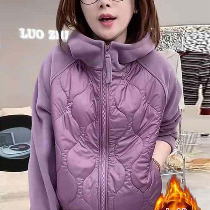 Cardigan tricotat cu glugă pentru femei, gros, anti-vânt, poliester, croială liberă