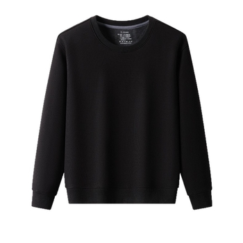 Мъжки пуловер с кръгло деколте, полиестерова смес 96%+, флисово подплатен, свободна кройка, дълъг ръкав