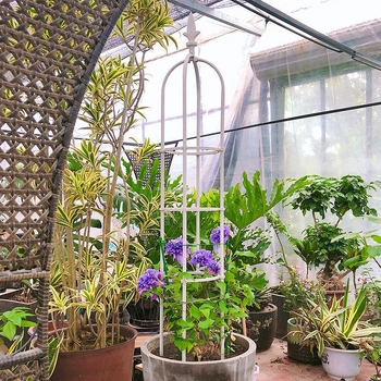 Suport decorativ de grădină pentru plante cățărătoare, cu acoperire PE