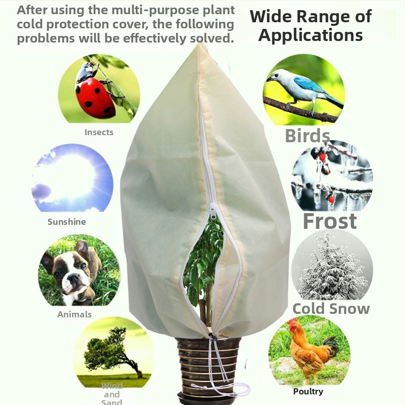 Ochranný kryt proti mrazu pre rastliny — polypropylén, pre záhradné rastliny a kvetináče, možnosť prispôsobenia