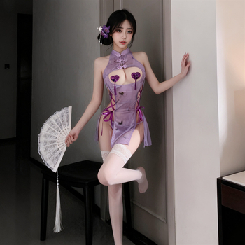 Rochie Cheongsam Ball Queen - poliester 80–90%, croială strânsă, stil uniform, femei, lansare iarna 2025