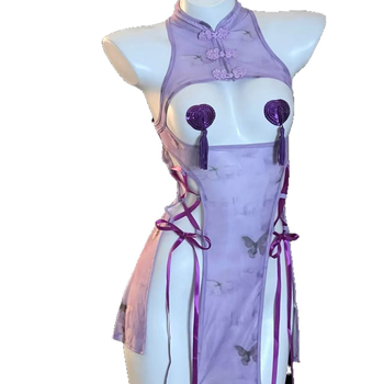 Rochie Cheongsam Ball Queen - poliester 80–90%, croială strânsă, stil uniform, femei, lansare iarna 2025