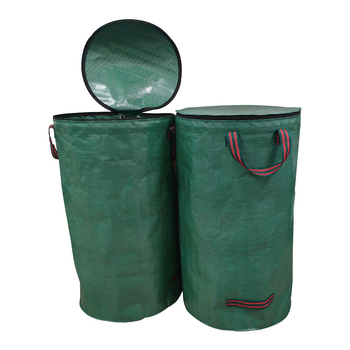 Vreća za prikupljanje vrta s poklopcem, vodootporna plastična, kapaciteta 120–500 L, ekološka, za prikupljanje vrtnog otpada