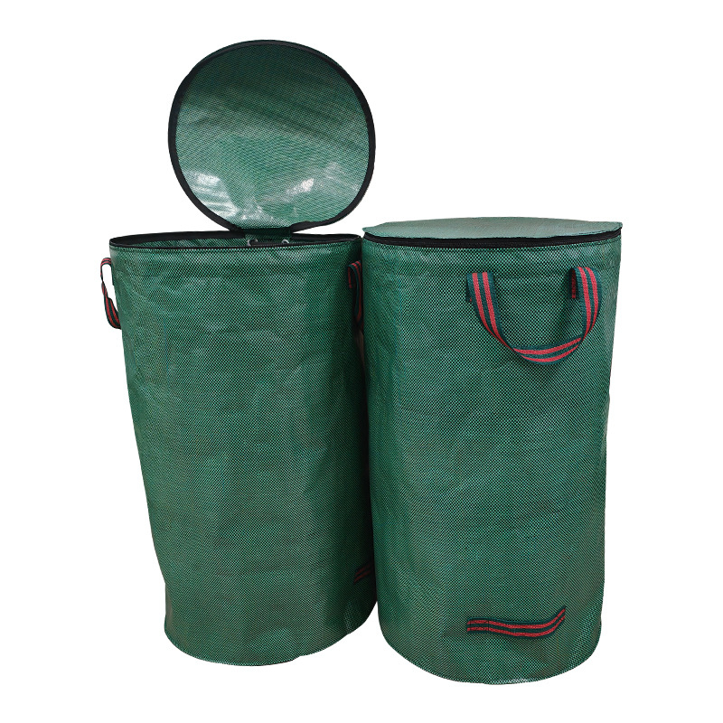 Vreća za prikupljanje vrta s poklopcem, vodootporna plastična, kapaciteta 120–500 L, ekološka, za prikupljanje vrtnog otpada