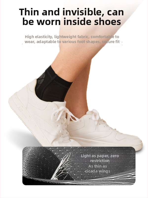 Protecție gleznă pentru sport - ultra-subțire, respirabilă, compresie fixă, prevenire entorse, potrivită pentru baschet și alergare/antrenament