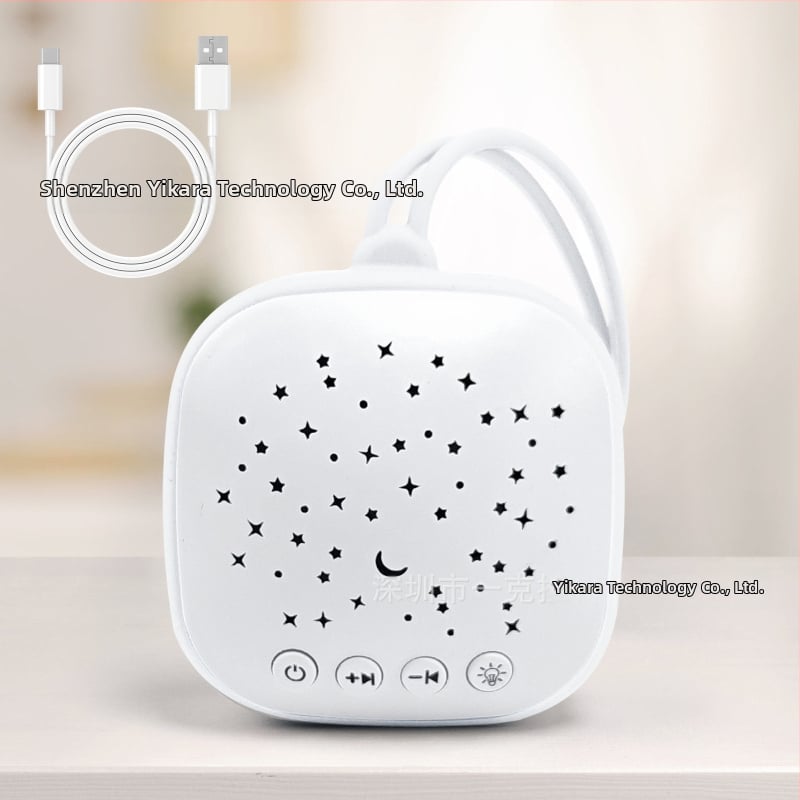 Prenosné zariadenie na spanie pre bábätká s bielym šumom a hudbou — bez displeja, verzia s nabíjaním, bez vstavaných batérií