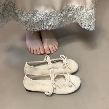 Pantofi dama din velur – vârf rotund, slip-on, fără șireturi, talpă din cauciuc, design plat