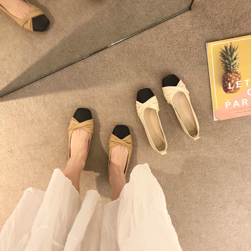 Pantofi Mary Jane cu vârf ascuțit, partea superioară PU, toc 3–6 cm, vară casual