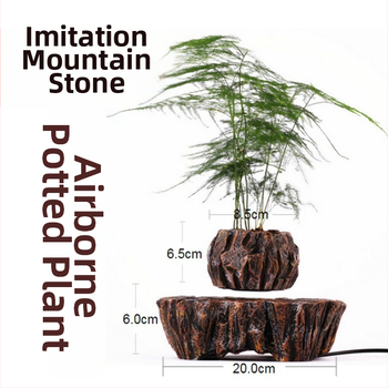 Závesná váza zo živice s magnetickým podvesením – vnútorná dekorácia, vzhľad keramickej imitácie, moderný minimalistický štýl