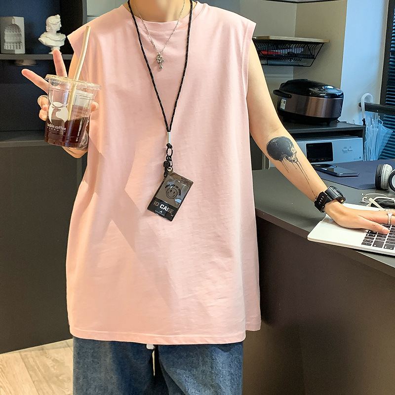 Muški pamučni bezrukavac, opuštenog kroja, ljetni casual stil