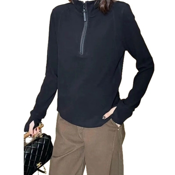 Ženski hoodie s patentnim zatvaranjem od German Terry materijala, stojeći ovratnik, dugi rukav, široki kroj, redovna duljina