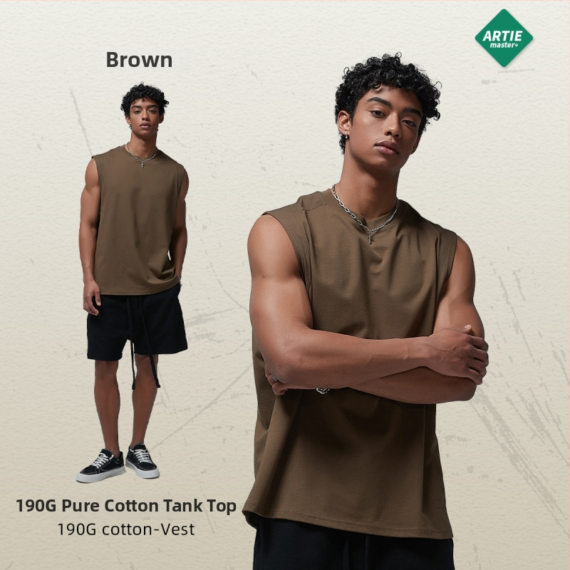 Artiemaster pánska športová vesta — voľný strih, zmes bavlny (56% bavlna), Cotton Blend látka, štýl farebný blok, jar 2025