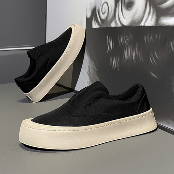 Pánske tenisky z plátna, bez šnúrok, priedušné, ľahké, s protišmykovou hrubou podrážkou, nízky vrchný diel (Letné uvedenie 2025)