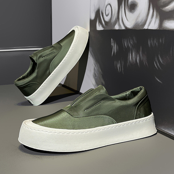 Pánske tenisky z plátna, bez šnúrok, priedušné, ľahké, s protišmykovou hrubou podrážkou, nízky vrchný diel (Letné uvedenie 2025)