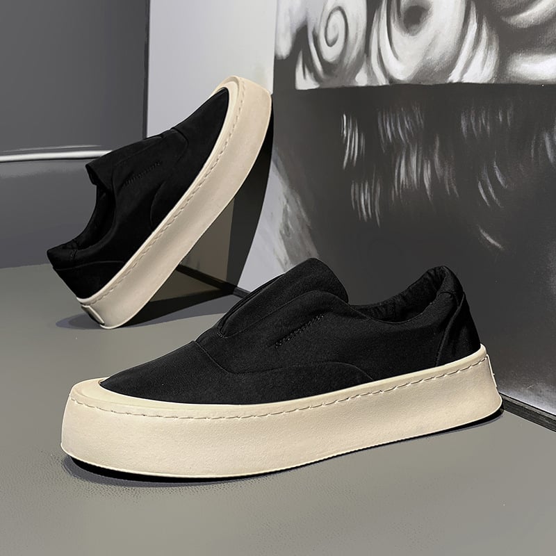 Pánske tenisky z plátna, bez šnúrok, priedušné, ľahké, s protišmykovou hrubou podrážkou, nízky vrchný diel (Letné uvedenie 2025)