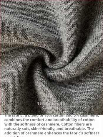 Kardigan patchwork detailiga, kašmiir-puuvillasegu segu, ümmarguse kaelaga, pikkade varrukatega