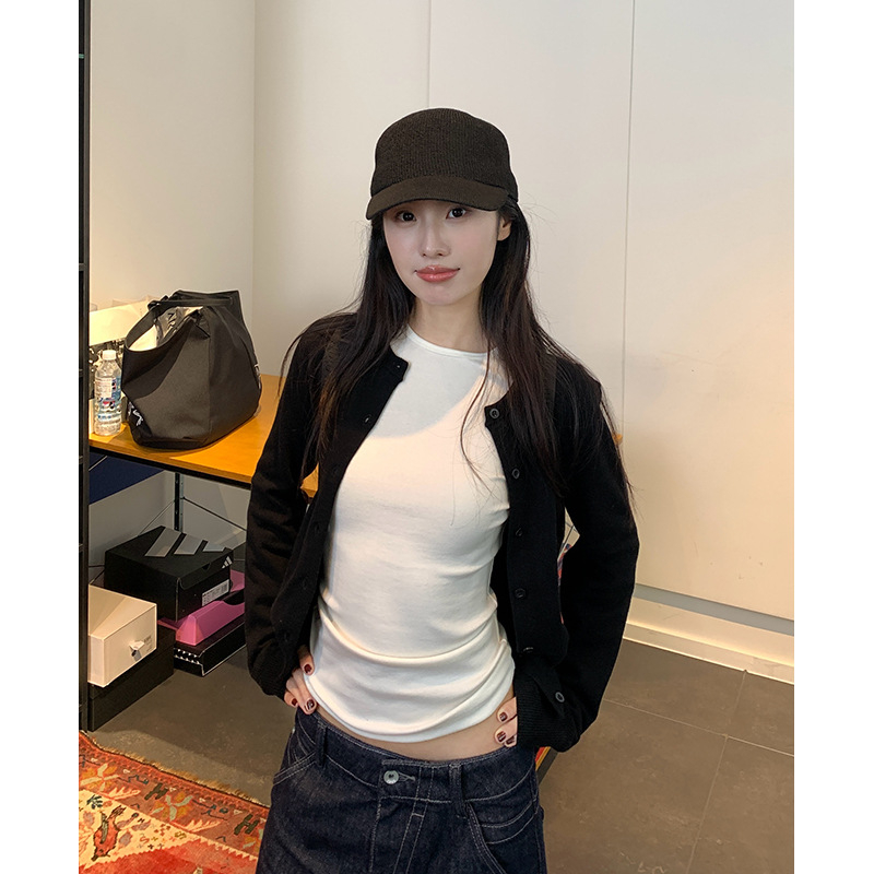 Kardigan patchwork detailiga, kašmiir-puuvillasegu segu, ümmarguse kaelaga, pikkade varrukatega