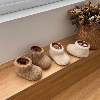 Dječje zimske čizme za snijeg unisex — debeli mekani đon gumena podloga, slip-on, obuće za učenje hodanja