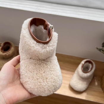 Dječje zimske čizme za snijeg unisex — debeli mekani đon gumena podloga, slip-on, obuće za učenje hodanja