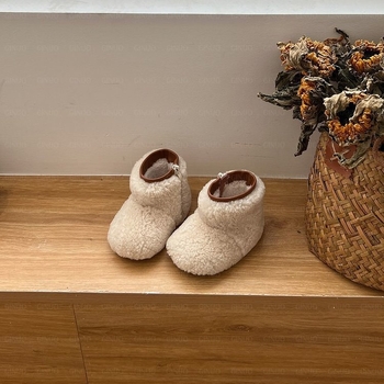 Dječje zimske čizme za snijeg unisex — debeli mekani đon gumena podloga, slip-on, obuće za učenje hodanja