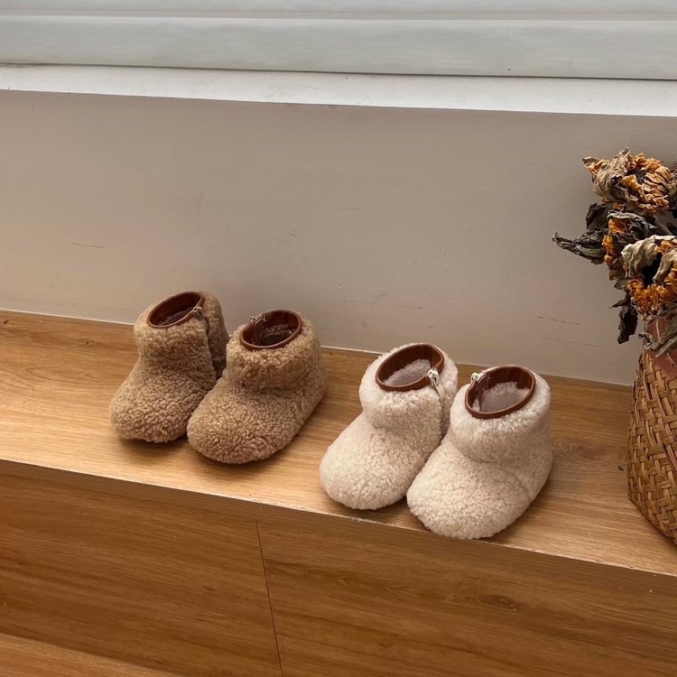 Dječje zimske čizme za snijeg unisex — debeli mekani đon gumena podloga, slip-on, obuće za učenje hodanja