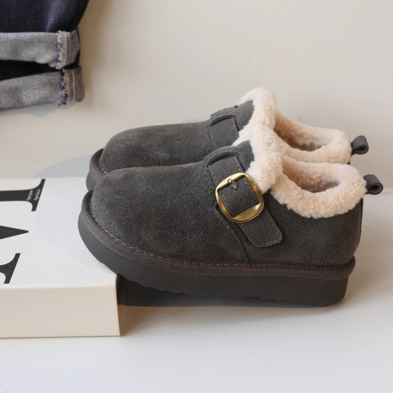 Dječje zimske čizme, unisex, s debelim unutarnjim slojem, gornji dio od umjetne kože, gumeni potplat, zatvarač na Velcro traku, za djecu 4–16 godina