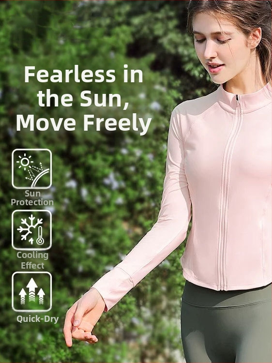 Moteriškas lauko lengvas švarkas su UV apsauga UPF50+, stovimas kaklo, kvėpuojantis, drėgmės valdymas, nailonas