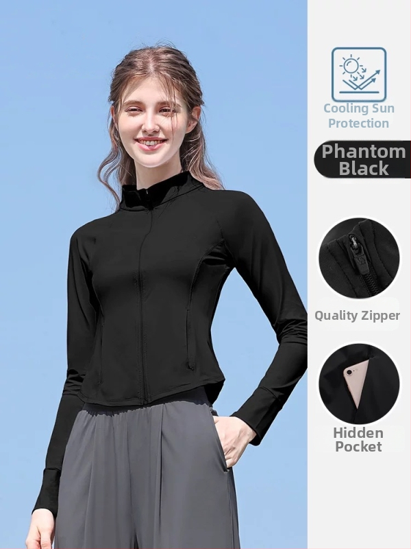 Moteriškas lauko lengvas švarkas su UV apsauga UPF50+, stovimas kaklo, kvėpuojantis, drėgmės valdymas, nailonas