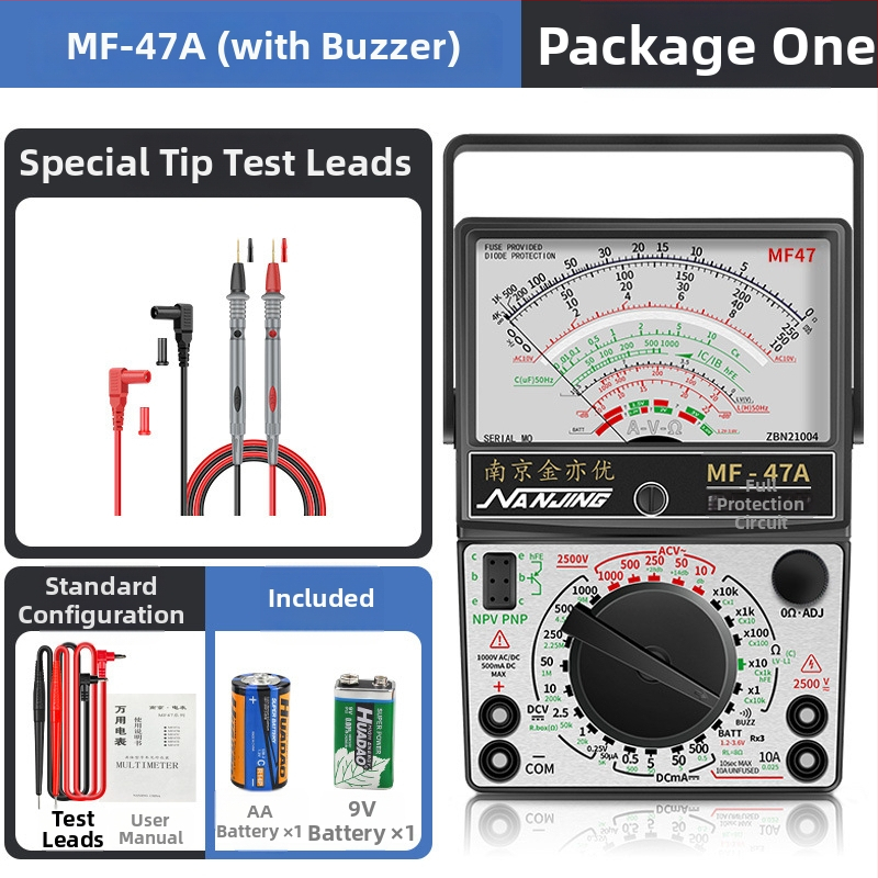 MF47A Механичен аналогов мултиметър — висока прецизност, игловиден индикатор, модел MF47A